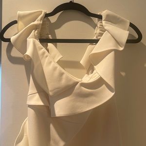 Likely off-white off shoulder gown size 4